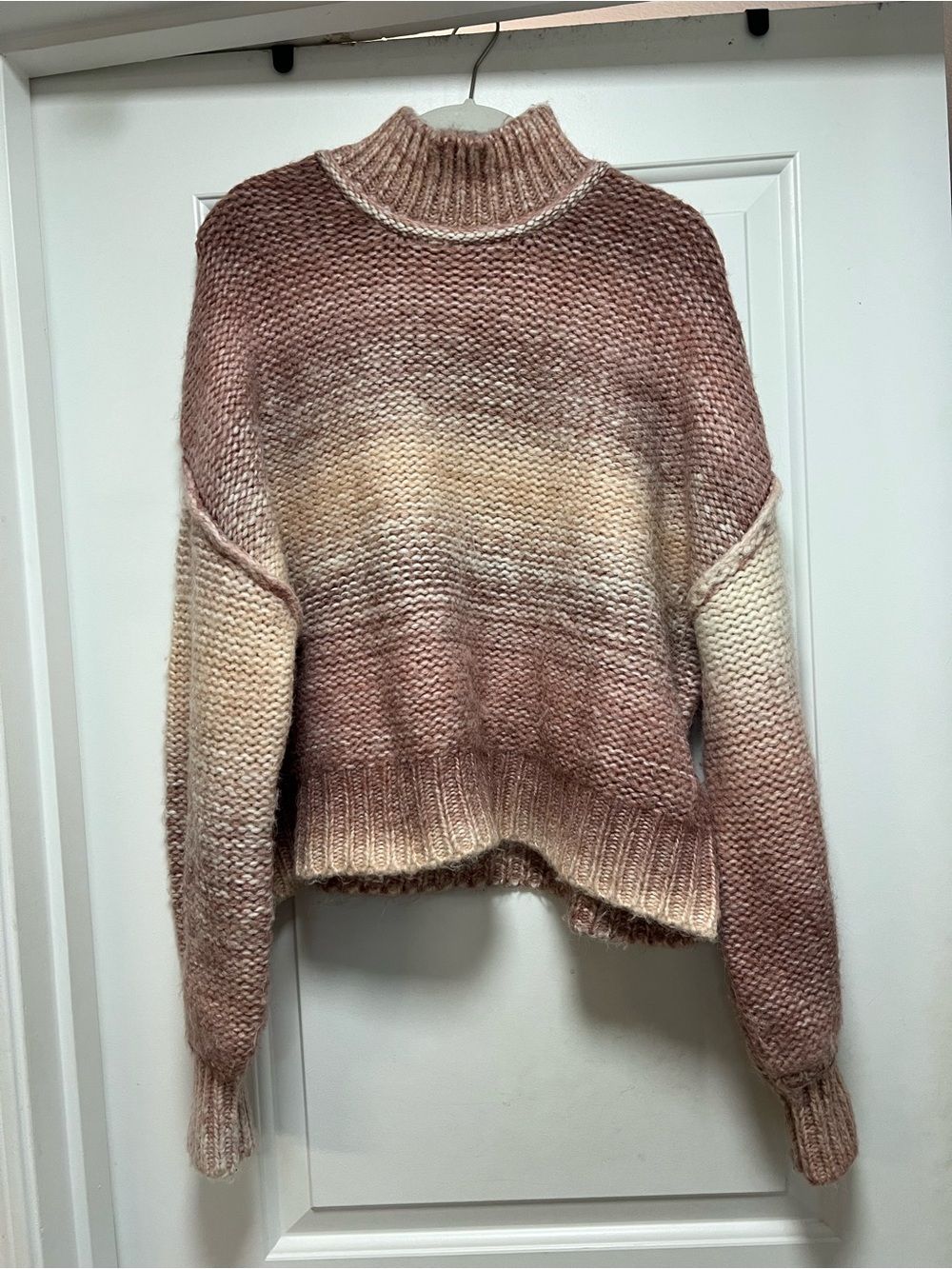 Rachel Zoe Color Gradient Chunky Turtleneck Sweater